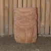 Product image 7 of the product “Tiki Statue as Stool - Polynesia style. From coconut palm 30cm Height. Approx. 22cm dia. Model 21 - Tongue out 2 ”